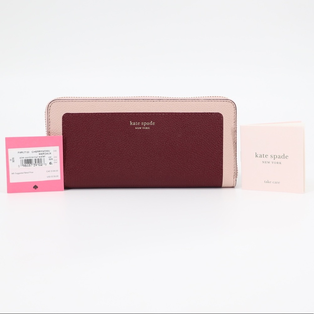 New Kate Spade Margaux Leather Zip Around Continental Wallet